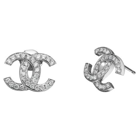 gold diamond chanel studs|Chanel jewelry 18k gold.